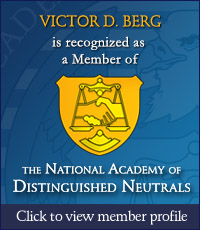 Victor D. Berg - National Academy of Distinguished Neutrals